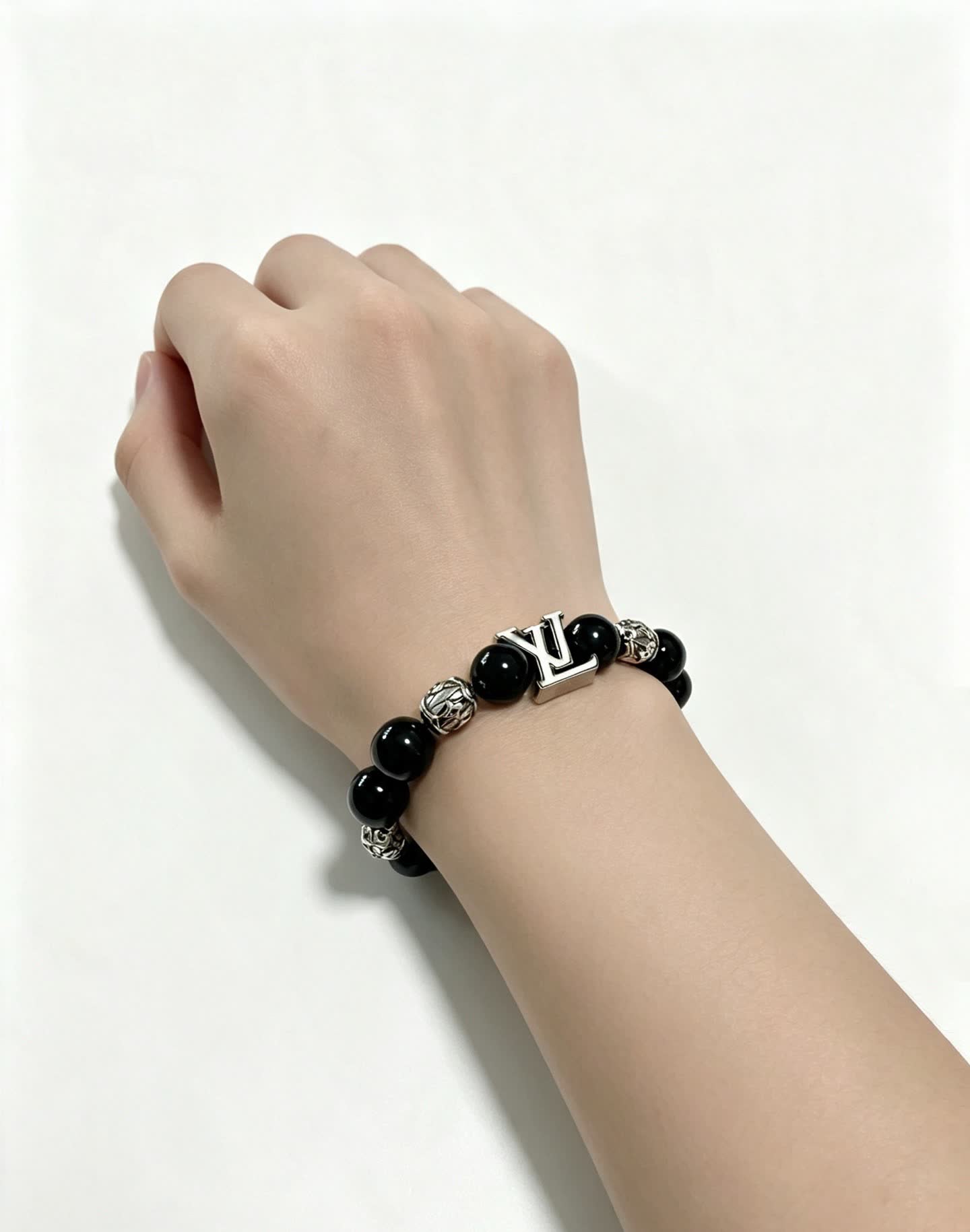 Louis Vuitton Black Beaded Bracelet